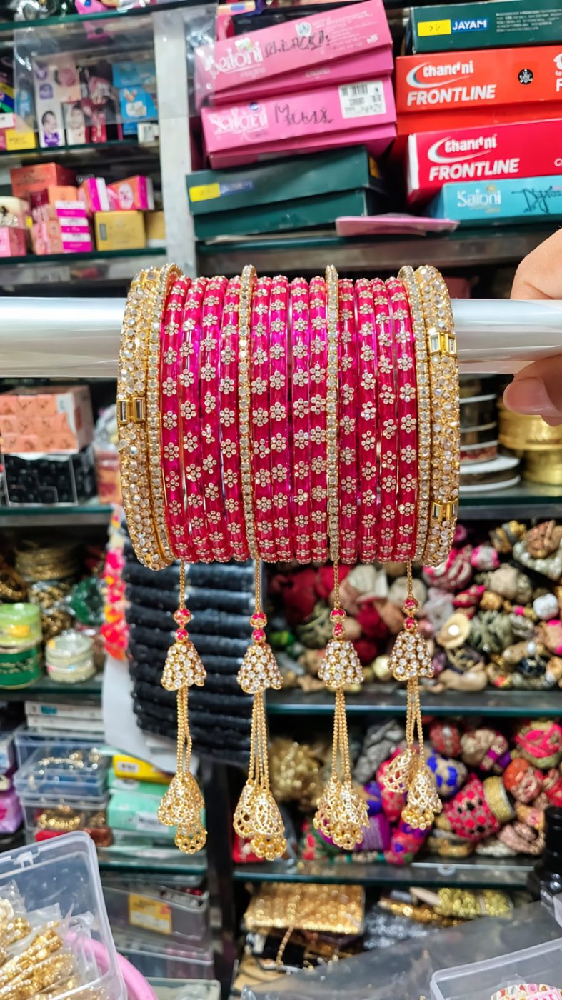 Bridal chooda with latkans at Shiv Attraction House, Udhampur